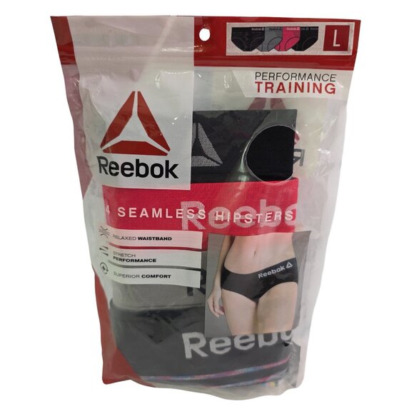 Reebok Performance Training Seamless 4-Pack Hipster Panties – Size Large NEW! - Picture 3 of 7